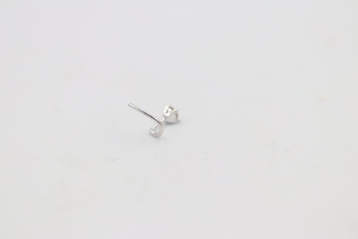 9ct White Gold Genuine Diamond Nose Stud 0.05ct
