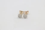 9ct Gold Diamond Cluster Earrings