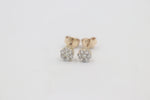 9ct Gold Diamond Cluster Earrings