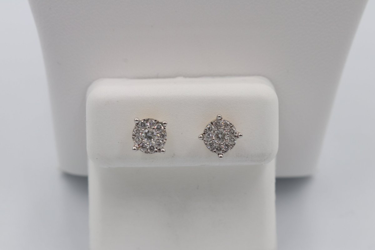 10K Gold Diamond Pendent and Earrings Set