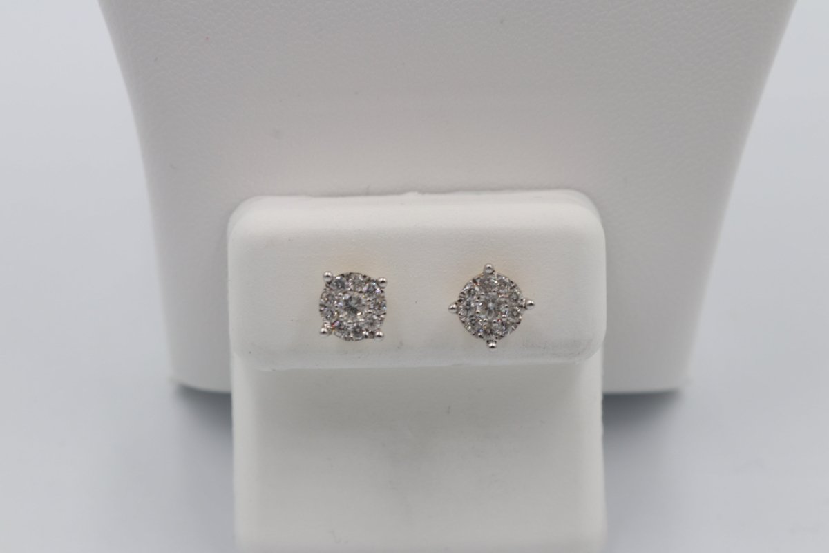 10K Gold Diamond Pendent and Earrings Set