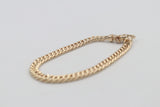 9ct Gold Handmade Double Curb bracelet