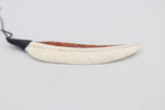 Bone Feather Pendant with Staining