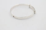 Sterling Silver Childs Patterned Expander with garnet