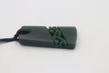New Zealand Greenstone  with Carved Pattern