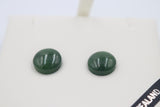 New Zealand Greenstone  Stud Earrings with Stg silver setting