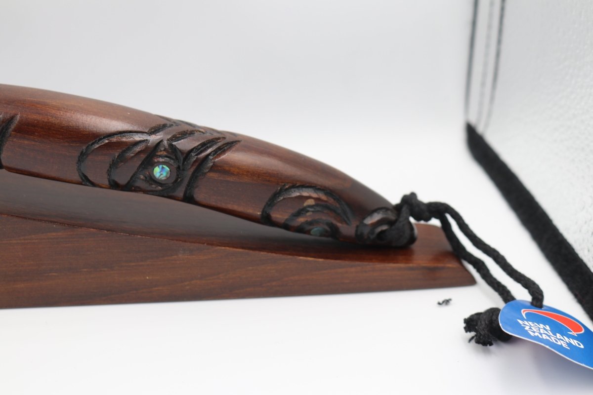 New Zealand Greenstone and wooden Belt Axe