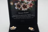 Stg Silver Earrings New zealand Manuka flower XP47