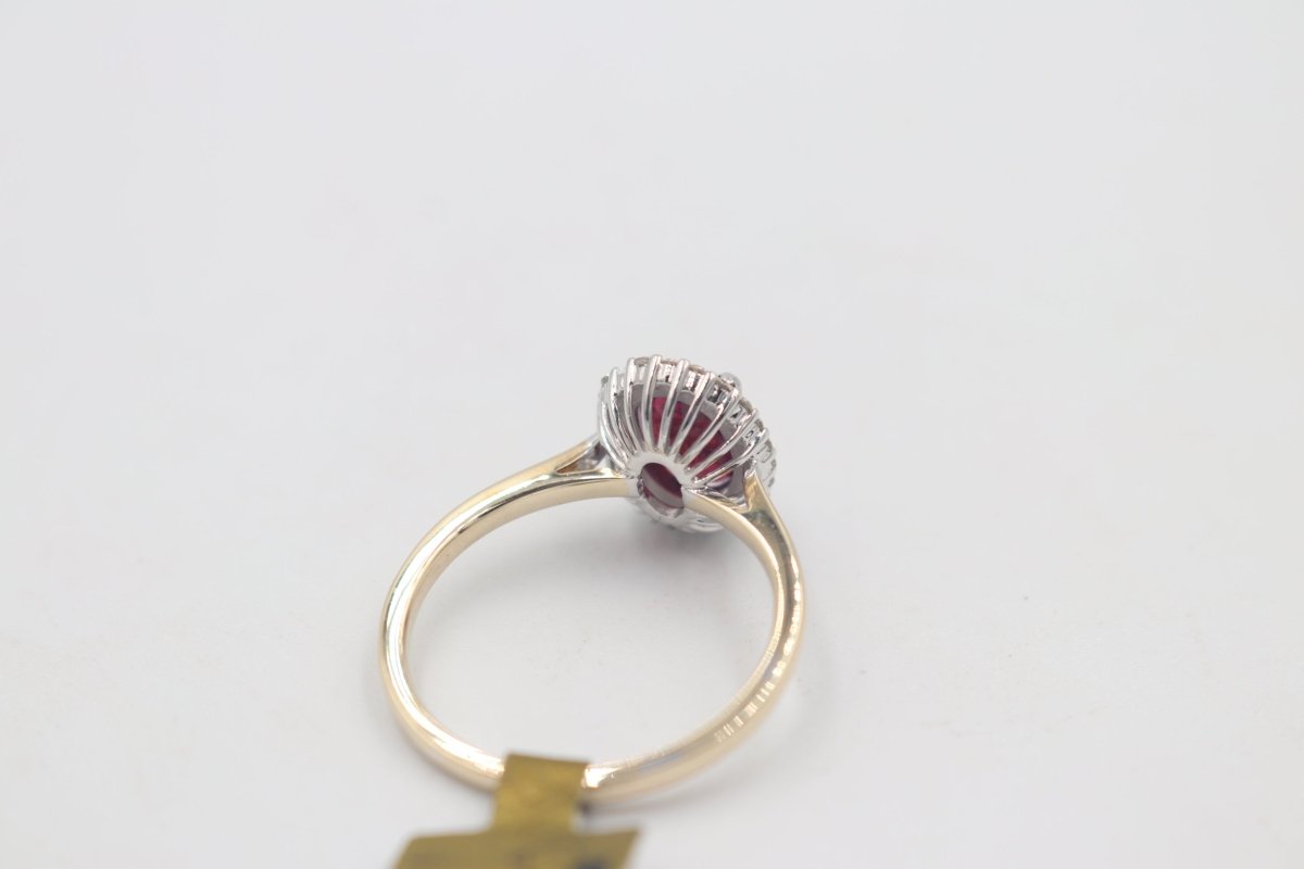 9ct Gold Genuine Ruby & Diamond ring