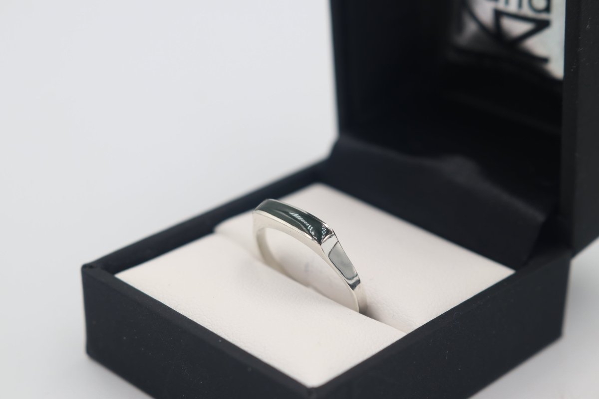 Stg Silver Greenstone set Ring R66