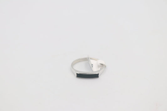 Stg Silver Greenstone set Ring