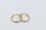 9ct Gold Huggies with Hinge 20mm