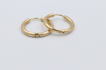 9ct Gold Huggies with Hinge 20mm