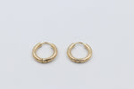 9ct Gold Huggies with Hinge 10mm