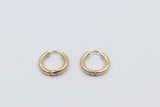 9ct Gold Huggies with Hinge 10mm