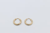 9ct Gold Huggies with Hinge 10mm