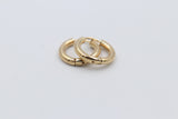 9ct Gold Huggies with Hinge 10mm