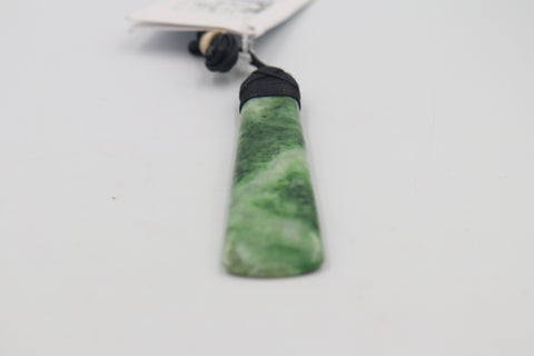 New Zealand Haast Greenstone Polished Toki carved by Mike