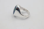 Stg SIlver Mens Opal Ring
