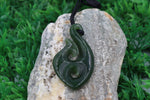 New Zealand Greenstone Fish Hook & Koru