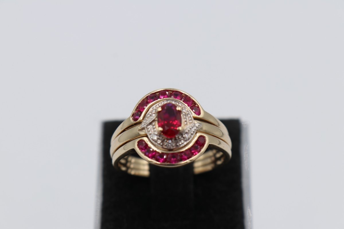 9ct Gold Trio Set of rings