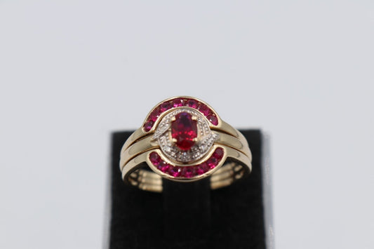 9ct Gold Trio Set of rings