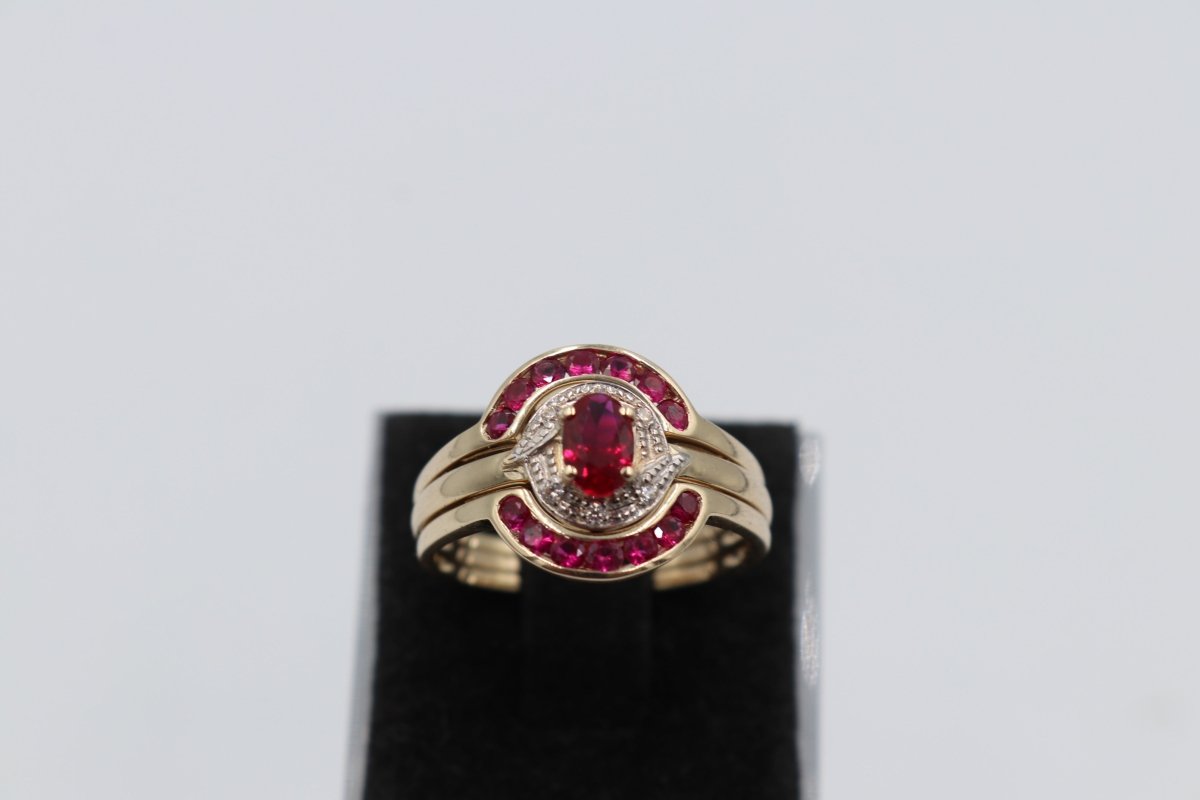 9ct Gold Trio Set of rings
