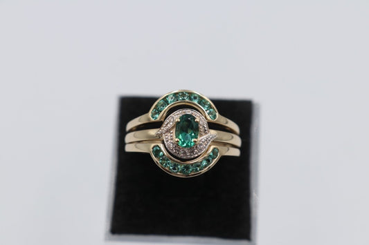 9ct Gold Trio Set of rings