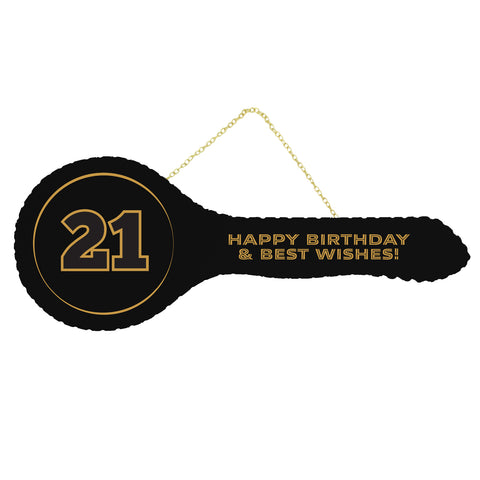 Black and Gold 21st Key
