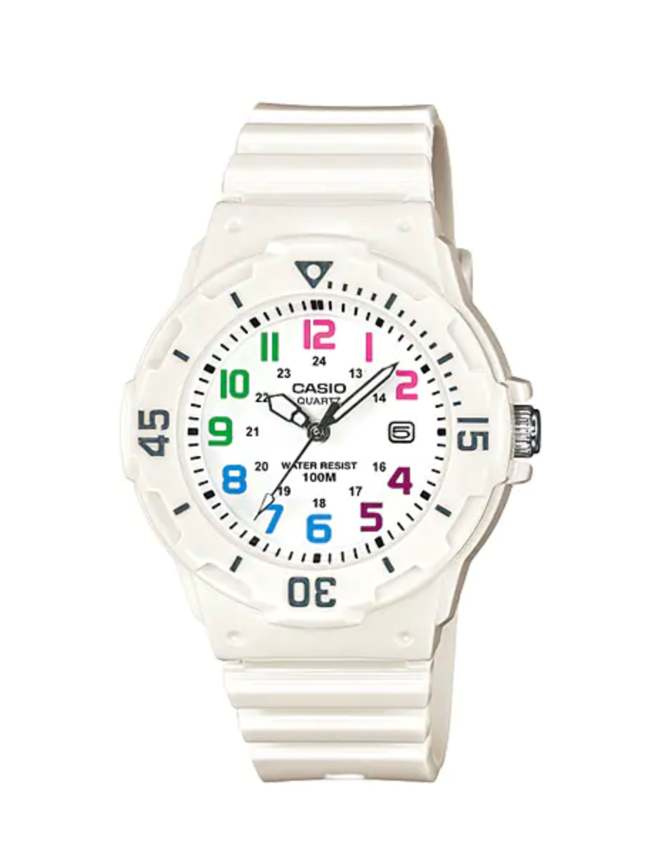 Casio White/Colour Dial Analogue Watch - LRW-200H-7BV