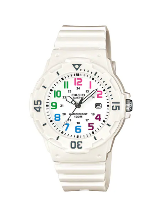 Casio White/Colour Dial Analogue Watch - LRW-200H-7BV