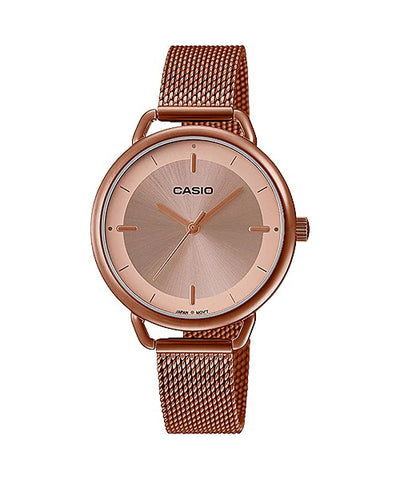 Casio Ladies Rose Tint  Mesh Strap Watch LTPE413mr-9a.jpg