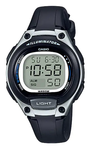 Casio Ladies Digital Illuminator Black Watch - LW-203-1AVDF
