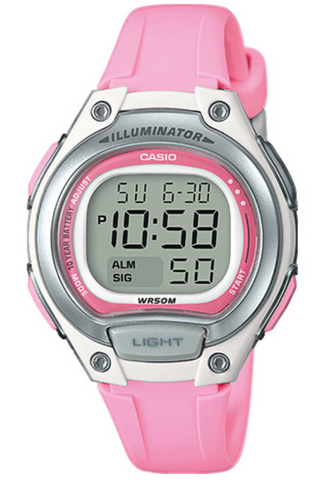 Casio Ladies Digital Pink/Grey Watch - LW-203-4AVEF
