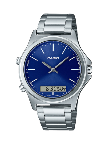 Casio Blue Dial Analogue/Digital (MTP-VC01D) Watch - MTP-VC01D-2E