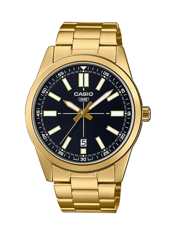 Casio Mens Gold Tone Watch - MTPVD02G-1E