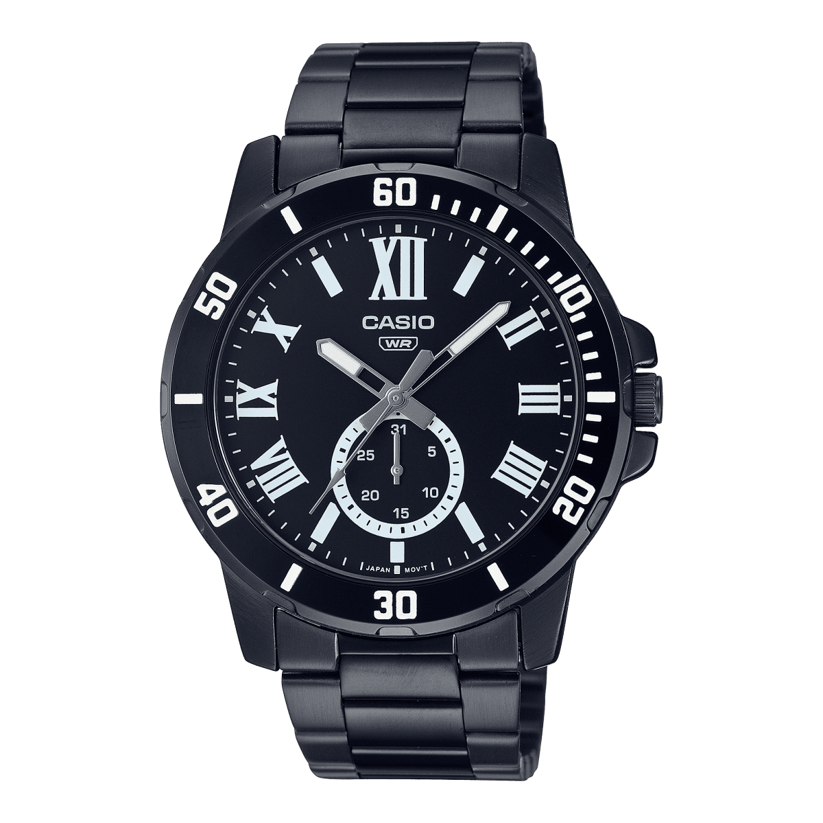 Casio Mens Black With Black Dial Analogue Watch - MTP-VD200B-1B