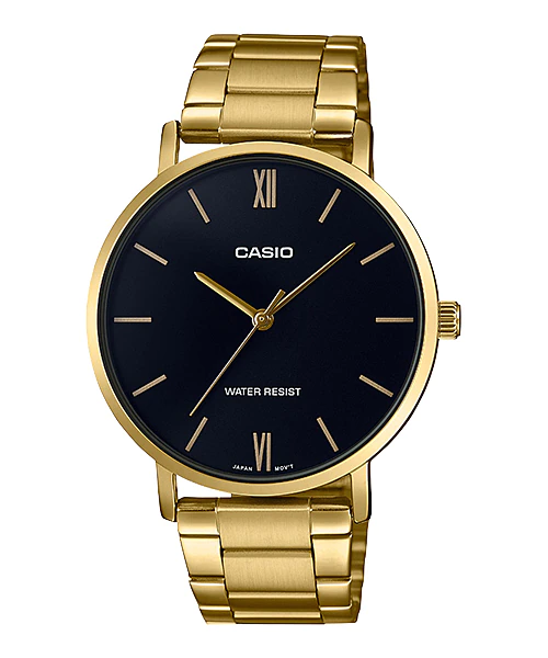 Casio Black/Gold Analog Watch MTP-VT01G-1B - Main Image