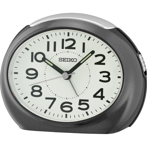 Seiko Black/Grey Bedside Alarm Clock - QHE193-K