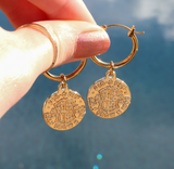 FV Yellow Gold Hoop and Coin Earrings - SM-CY-E