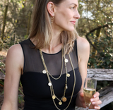 FV Yellow Gold Hoop and Coin Earrings - SM-CY-E