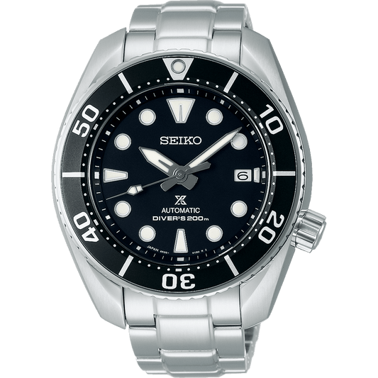 Seiko Mens Silver/Black Prospex Divers Watch - SPB101J