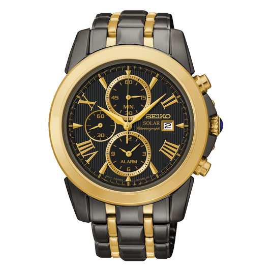 Seiko Mens Black/Gold Le Grand Sport Watch - SSC218P