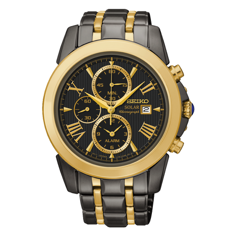 Seiko Mens Black/Gold Le Grand Sport Watch - SSC218P