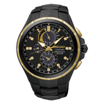 Seiko Mens Black/Gold/Diamond Coutura Watch - SSC573
