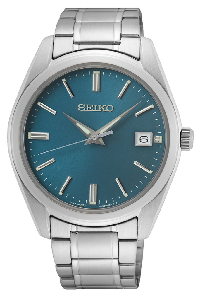 Seiko Mens Metal/Blue Dial Daywear Watch SUR525P