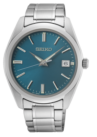 Seiko Mens Metal/Blue Dial Daywear Watch - SUR525P