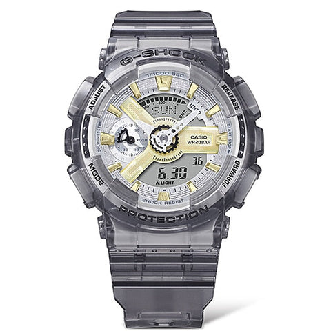 Casio G Shock Women s Clear Grey Green Digit Analog GMAS110 Watch GMAS110GS 8A