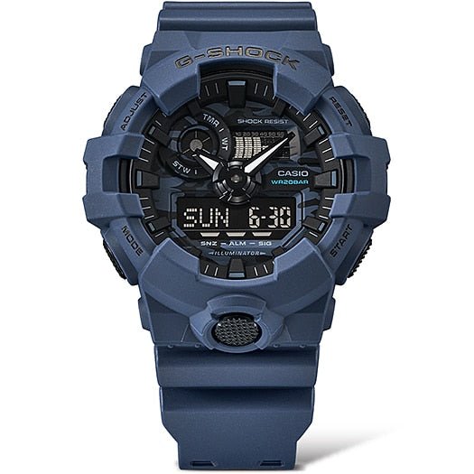 G Shock Analog-Digit Dark Blue Watch - GA-700CA-2A