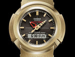 G Shock Due Gold Metal With Black Dial Watch - AWM500GD-9A
